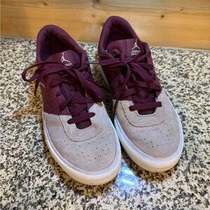 Jordan Series ES Kids Sneakers Burgundy Suede Lace Up Casual Shoes